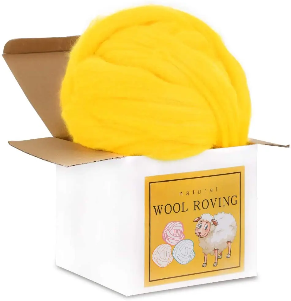 KAOBUY 8.82oz Super Felting Wool Tops Soft Roving Wool Fibre For Needle Felting Handcraft DIY Craft( Yellow)
KAOBUY 8.82oz Super Felting Wool Tops Soft Roving Wool Fibre For Needle Felting Handcraft DIY Craft( Yellow)