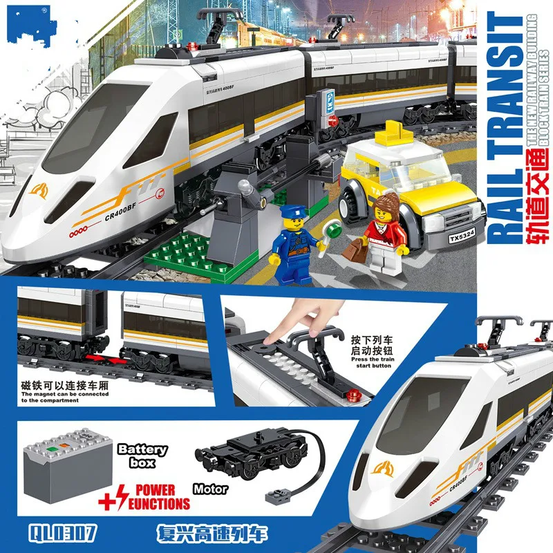 641pcs Technic High Speed Passenger Train Remote Control Rc Trucks Building Blocks Compatible Legoinglys Train City Bricks Toy
641pcs Technic High Speed Passenger Train Remote Control Rc Trucks Building Blocks Compatible Legoinglys Train City Bricks Toy