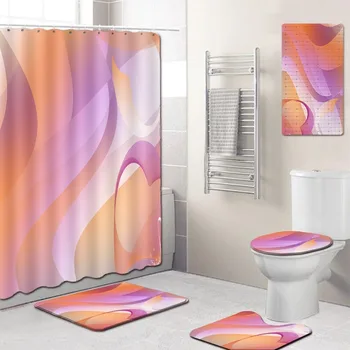 Linear Bath Mat Bathroom Curtain Five-Piece Set Curtain Partition Curtain Floor Mat Bath Mat Toilet Foot Mat Bathtub Mat Carpet
Linear Bath Mat Bathroom Curtain Five-Piece Set Curtain Partition Curtain Floor Mat Bath Mat Toilet Foot Mat Bathtub Mat Carpet