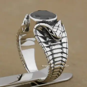 925 Sterling Silver Black CZ Stone King Cobra Snake Ring Fashion Biker Rock Punk Style 9K012 US Size 7 to 15
925 Sterling Silver Black CZ Stone King Cobra Snake Ring Fashion Biker Rock Punk Style 9K012 US Size 7 to 15