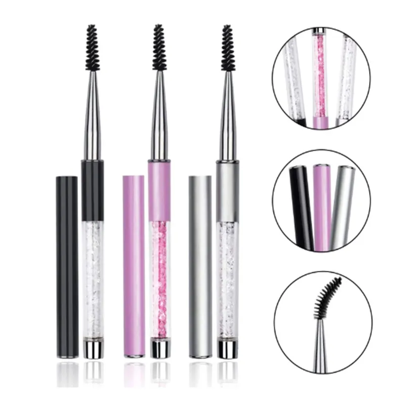 Eyebrow Eyelash Brushes Portable Eye Brush Eyelash Diamond Handle Wands Brushes Makeup Applicator Cosmetic Brushes for Travel
Eyebrow Eyelash Brushes Portable Eye Brush Eyelash Diamond Handle Wands Brushes Makeup Applicator Cosmetic Brushes for Travel