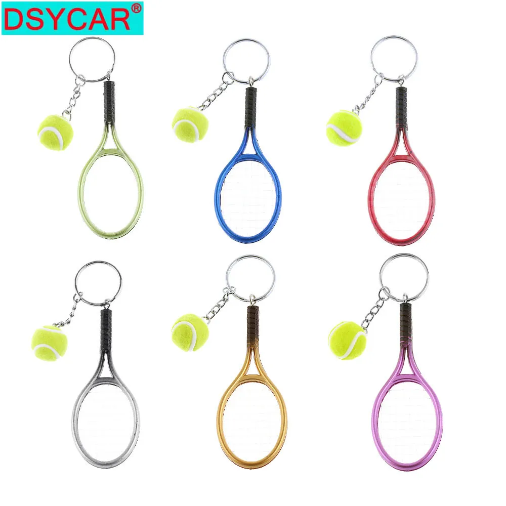 DSYCAR 1Set Tennis Key Chain Set Sports Lovers Mini Tennis Ball and Racket Model Keychain Novelty Handbag Lover Sport Key Rings
DSYCAR 1Set Tennis Key Chain Set Sports Lovers Mini Tennis Ball and Racket Model Keychain Novelty Handbag Lover Sport Key Rings