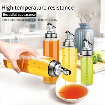 Cooking Seasoning Bottle Dispenser Glass Sealing Heat-resisting Spice Liquid Condiment Oil Pot Metering Reative Kitchen Tools
Cooking Seasoning Bottle Dispenser Glass Sealing Heat-resisting Spice Liquid Condiment Oil Pot Metering Reative Kitchen Tools