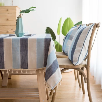 Rectangle Tablecloth Striped Cotton Linen Table Cover with Tassel for Kitchen Dinning Tabletop Decoration
Rectangle Tablecloth Striped Cotton Linen Table Cover with Tassel for Kitchen Dinning Tabletop Decoration