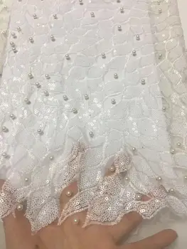 Hot sale 2020 High Quality African Pure white Lace Fabric with French Mesh Beaded Lace Fabric with Sequins for Nigeria Wedding
Hot sale 2020 High Quality African Pure white Lace Fabric with French Mesh Beaded Lace Fabric with Sequins for Nigeria Wedding