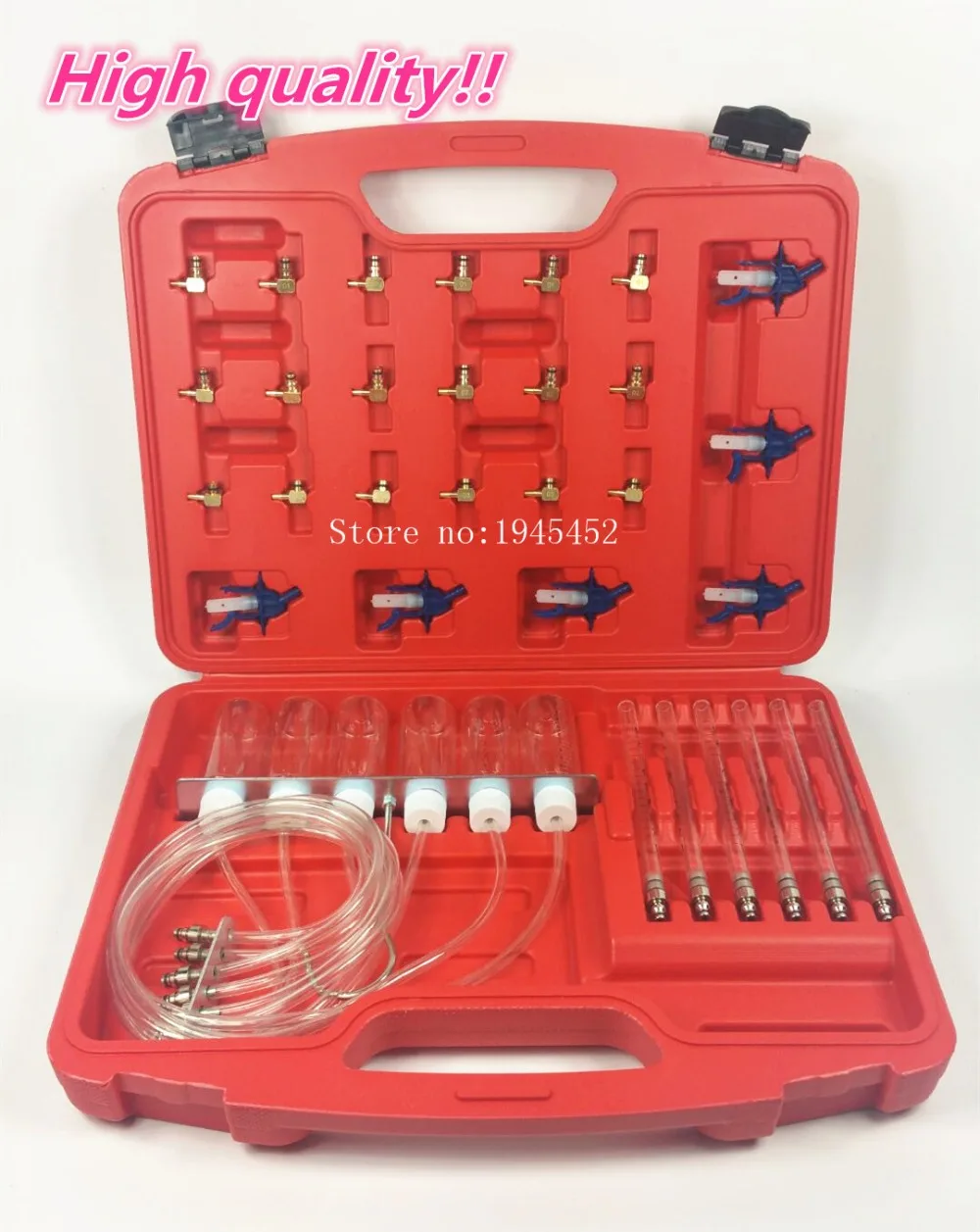 Diesel Common Rail Injector Flow Meter With 24 Adaptors Fuel Line Test Tester /Diagnosis Tool Set 6 injectors tested together
Diesel Common Rail Injector Flow Meter With 24 Adaptors Fuel Line Test Tester /Diagnosis Tool Set 6 injectors tested together