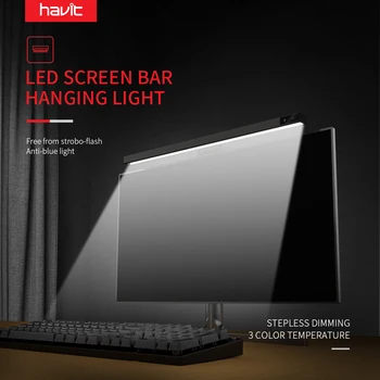 Havit Computer LED Light 3 Colors Temperature Adjustable Reading Screen Hanging Light Eye Protection Lamp USB Rechargeable
Havit Computer LED Light 3 Colors Temperature Adjustable Reading Screen Hanging Light Eye Protection Lamp USB Rechargeable