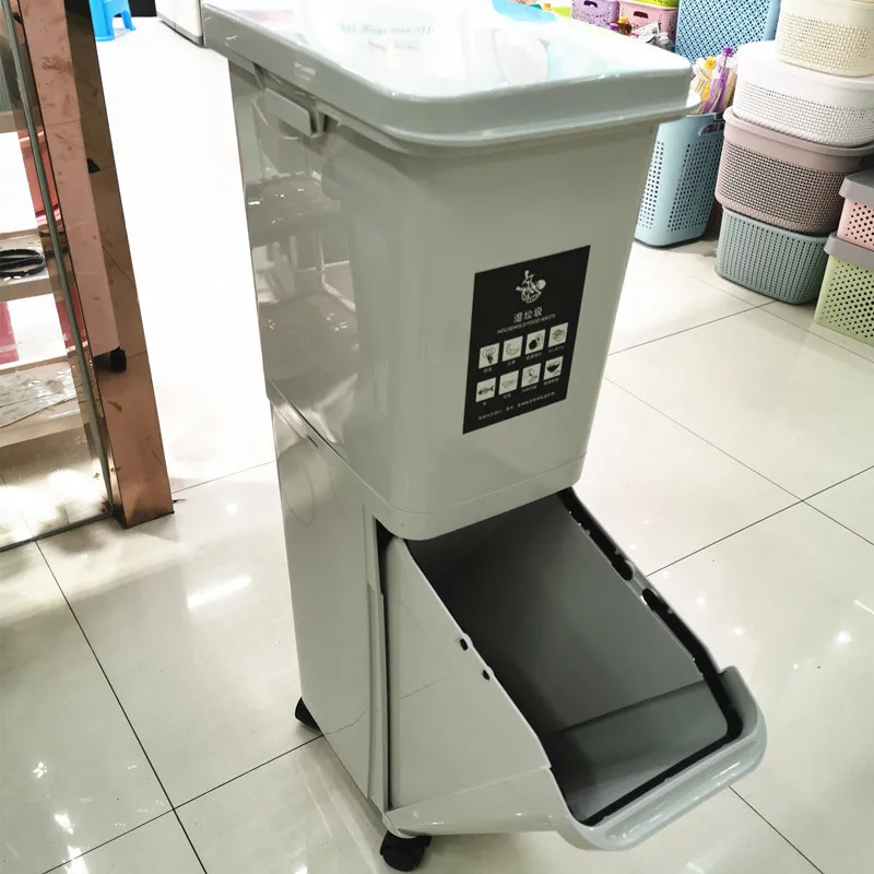 Wet And Dry Separation Garbage Can Household Compartmental Double-layer Trash Can Kitchen Green Bucket With Lid
Wet And Dry Separation Garbage Can Household Compartmental Double-layer Trash Can Kitchen Green Bucket With Lid