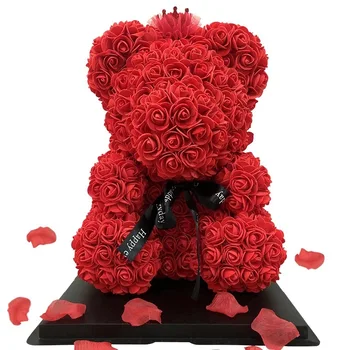 40cm with Heart Big Red Bear Rose Flower Artificial Decoration Christmas Gifts for Women Valentines Gift 
40cm with Heart Big Red Bear Rose Flower Artificial Decoration Christmas Gifts for Women Valentines Gift