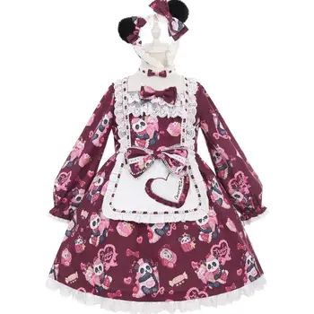 Girls Lolita Dress Sweet vintage Japanese Costume ball gown dress Halloween Cosplay Costume Kids Cute Partten Dress For Child 
Girls Lolita Dress Sweet vintage Japanese Costume ball gown dress Halloween Cosplay Costume Kids Cute Partten Dress For Child