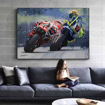 Valentino Rossies Poster Motorcycle Art Canvas Painting Watercolor Oil Prints Wall Art Picture for Living Room Home Decoration
Valentino Rossies Poster Motorcycle Art Canvas Painting Watercolor Oil Prints Wall Art Picture for Living Room Home Decoration