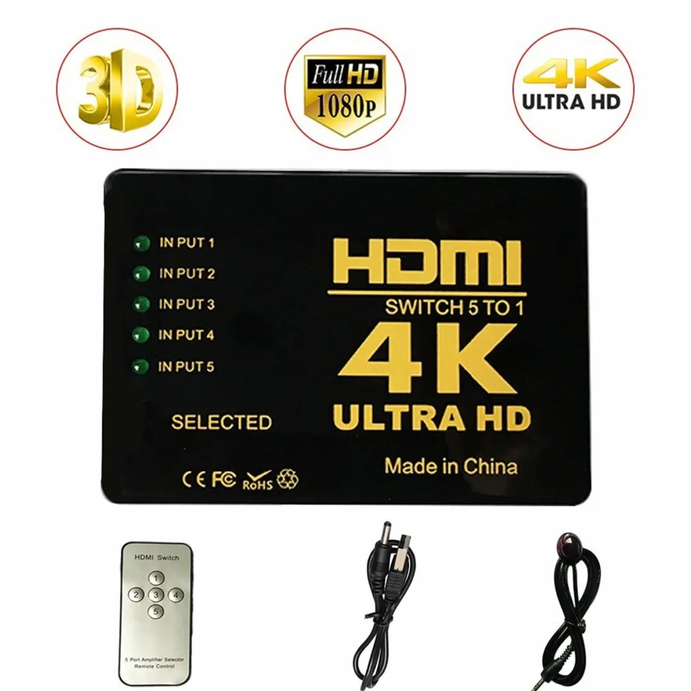 HDMI коммутатор сплиттер порт 1080P видео 4KX2K концентратор UHD hdmi адаптер конвертер для