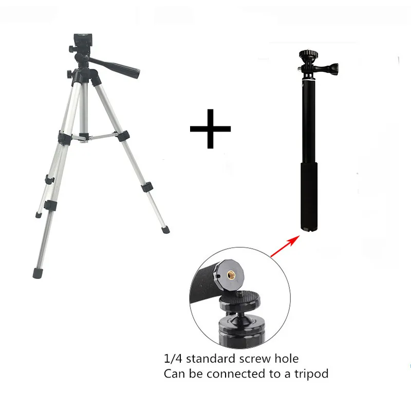 

Professional Foldable Camera Tripod Holder Stand Screw 360 Degree Fluid Head Tripod Stabilizer Aluminum with Extension rod