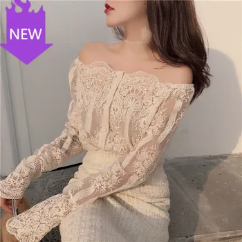 Strapless Sling Chic Pullover Slim Blouse Shirt Women Lace Long Sleeves Top New Arrivals Ladies Fashion Sexy Lacework Slash
Strapless Sling Chic Pullover Slim Blouse Shirt Women Lace Long Sleeves Top New Arrivals Ladies Fashion Sexy Lacework Slash