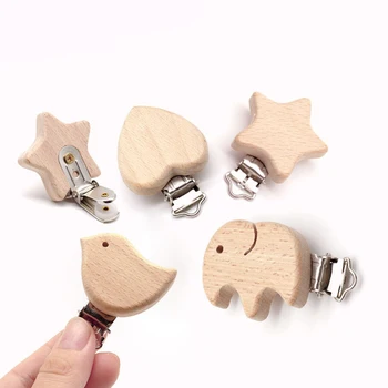Cute Beech Wood Pacifier Clip Small Elephant Star Heart-shaped Bird Baby Pacifier Clip DIY Preferred Nipple Chain Accessories
Cute Beech Wood Pacifier Clip Small Elephant Star Heart-shaped Bird Baby Pacifier Clip DIY Preferred Nipple Chain Accessories