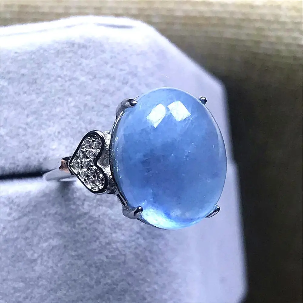 Top Natural Ocean Blue Aquamarine Ring Jewelry For Woman Lady Man Crystal 14x11mm Beads Silver Gemstone Adjustable Ring AAAAA
Top Natural Ocean Blue Aquamarine Ring Jewelry For Woman Lady Man Crystal 14x11mm Beads Silver Gemstone Adjustable Ring AAAAA