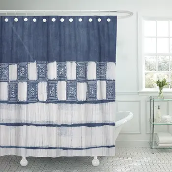 Colorful Curve Indigo Blue Batik Pattern on Abstract Artistic Shower Curtain Waterproof Polyester Fabric 72 x 78 Inches Set
Colorful Curve Indigo Blue Batik Pattern on Abstract Artistic Shower Curtain Waterproof Polyester Fabric 72 x 78 Inches Set