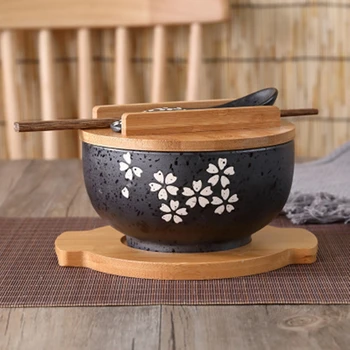Japanese Bowl Instant Noodles Tableware Dining Room Tableware Salad Ceramic Bowl Bring Wooden Spoon Wooden Chopstick
Japanese Bowl Instant Noodles Tableware Dining Room Tableware Salad Ceramic Bowl Bring Wooden Spoon Wooden Chopstick
