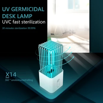 X14 Desk Lamp Quartz UV Germicidal USB Rechargeable Cordless UVC Sterilizer Lamp Office Home Indoor Killing Bacterial
X14 Desk Lamp Quartz UV Germicidal USB Rechargeable Cordless UVC Sterilizer Lamp Office Home Indoor Killing Bacterial