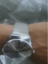 Reloj de pulsera de cuarzo de acero inoxidable para hombre y mujer, regalo de San Valentín de moda para parejas, 2021