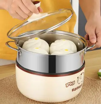 220V Small Power Mini Multi-functional Electric Cooker Cooking Machine Pot Single or Double Layers with Steamer for Home Cooking
220V Small Power Mini Multi-functional Electric Cooker Cooking Machine Pot Single or Double Layers with Steamer for Home Cooking
