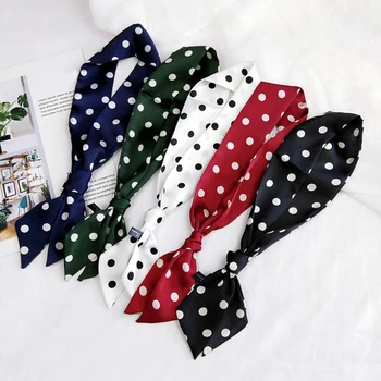 Sale Women New Ribbon Silk Scarf Beautiful Solid Design Girls Neckerchief Hair Band Bag Handle Wraps Small Neck Scarves 
Sale Women New Ribbon Silk Scarf Beautiful Solid Design Girls Neckerchief Hair Band Bag Handle Wraps Small Neck Scarves