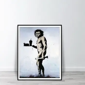 Banksy Caveman Fast Food Street Graffiti Printable Painting Wall Art Decoration Posters And Prints 
Banksy Caveman Fast Food Street Graffiti Printable Painting Wall Art Decoration Posters And Prints