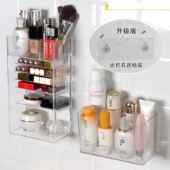 Wall Mounted Cosmetics Storage Box, Household Transparent Acrylic Toilet, No Holes, Wall Hanging Bathroom Rack. 
Wall Mounted Cosmetics Storage Box, Household Transparent Acrylic Toilet, No Holes, Wall Hanging Bathroom Rack.