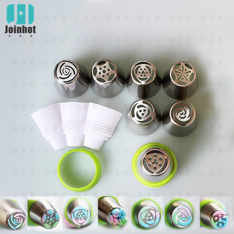 8pcs Russian Nozzle Tulip Integrally Molded Cream Rose Cherry Blossom Decorating Head Pattern Decorating Tool Cake Paint Brush
8pcs Russian Nozzle Tulip Integrally Molded Cream Rose Cherry Blossom Decorating Head Pattern Decorating Tool Cake Paint Brush
