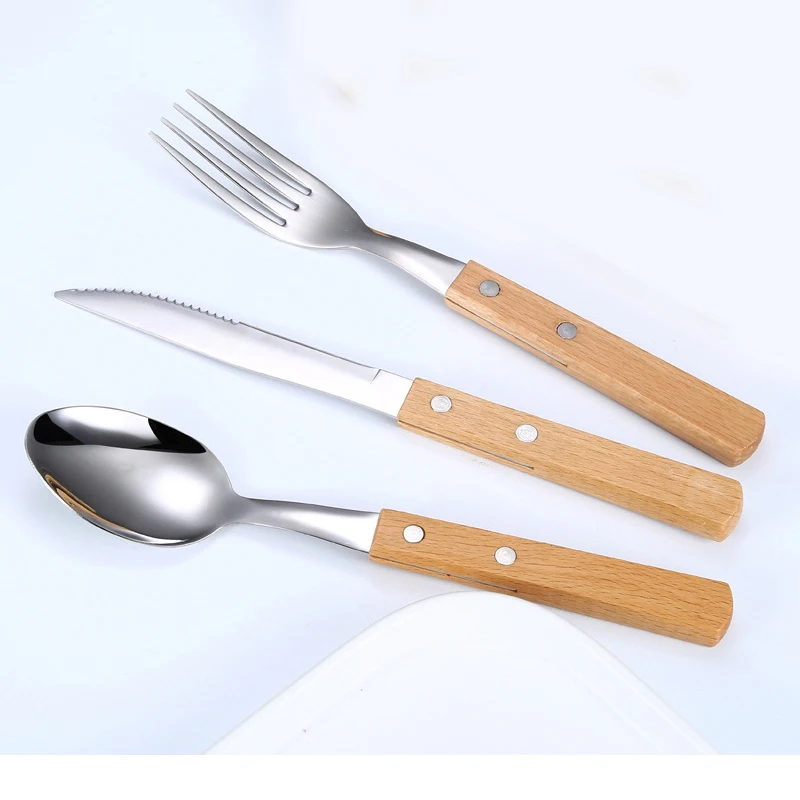 Silverware Set 304 stainless Wooden Handle Eco Friendly Cutlery Set Tableware Forks And Spoon Set Zero Waste Kitchen Supplies
Silverware Set 304 stainless Wooden Handle Eco Friendly Cutlery Set Tableware Forks And Spoon Set Zero Waste Kitchen Supplies