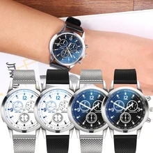 Azul ray mens relógios ultra-fino retro três olho de quartzo na moda sílica gel masculino relógio de pulso relógios de quartzo de negócios(China)