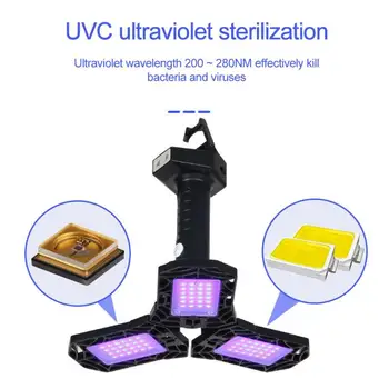 40W ES/US Handheld Lighting And Sterilization Dual-use UVC Germicidal Disinfection Lamp Folding Trefoil Garage Lamp Dropship
40W ES/US Handheld Lighting And Sterilization Dual-use UVC Germicidal Disinfection Lamp Folding Trefoil Garage Lamp Dropship