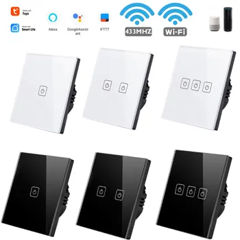 EU standard Remote Voice Control Touch Smart Switch WIFI Tuya RF433 220V No Neutral Remote control Voice Alexa Google Home
EU standard Remote Voice Control Touch Smart Switch WIFI Tuya RF433 220V No Neutral Remote control Voice Alexa Google Home
