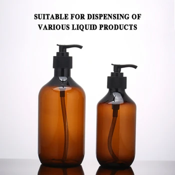 300ml/500ml Amber Plastic Empty Squeeze Bottle With Black Lotion Pump Sample Containers For Body Lotion Shower Gel
300ml/500ml Amber Plastic Empty Squeeze Bottle With Black Lotion Pump Sample Containers For Body Lotion Shower Gel