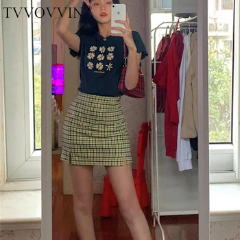TVVOVVIN 2020 Summer New T-shirt+skirts Casual O-neck Plaid Print Women's Two-piece Set Streetwear Short Sleeve A135
TVVOVVIN 2020 Summer New T-shirt+skirts Casual O-neck Plaid Print Women's Two-piece Set Streetwear Short Sleeve A135