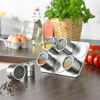 6/9pcs Magnetic Stainless Steel Spice Jar Jar Container Set Salt And Pepper Set Spice Rack Seasoning Organizer Seasoning Tools
6/9pcs Magnetic Stainless Steel Spice Jar Jar Container Set Salt And Pepper Set Spice Rack Seasoning Organizer Seasoning Tools