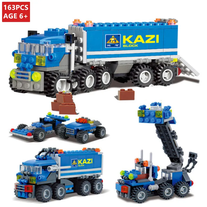 

163PCS City Dumper Truck Car Building Blocks Sets Figures DIY Creative Model Bricks Educational Toys For Children