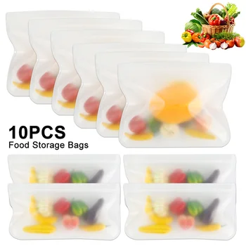 10pcs Reusable Storage Bags Zip Lock Leakproof Container Bag for Lunch Snacks Sandwich Fruit Freezing Freezer Kitchen Food Bags
10pcs Reusable Storage Bags Zip Lock Leakproof Container Bag for Lunch Snacks Sandwich Fruit Freezing Freezer Kitchen Food Bags