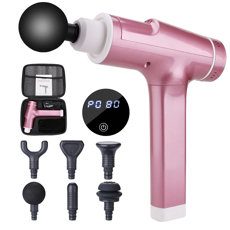 LCD Display Massage Gun Electric Neck Massager Smart Hit Fascia Gun for Body Vibration Relaxation Muscle Pain Relief Massages
LCD Display Massage Gun Electric Neck Massager Smart Hit Fascia Gun for Body Vibration Relaxation Muscle Pain Relief Massages