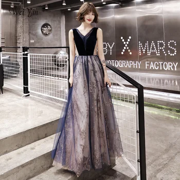 wei yin AE0177 Sexy Sequined Evening Dresses Long A-Line Double V-Neck Velour Formal Evening Gowns Vestidos Largos Fiesta
wei yin AE0177 Sexy Sequined Evening Dresses Long A-Line Double V-Neck Velour Formal Evening Gowns Vestidos Largos Fiesta