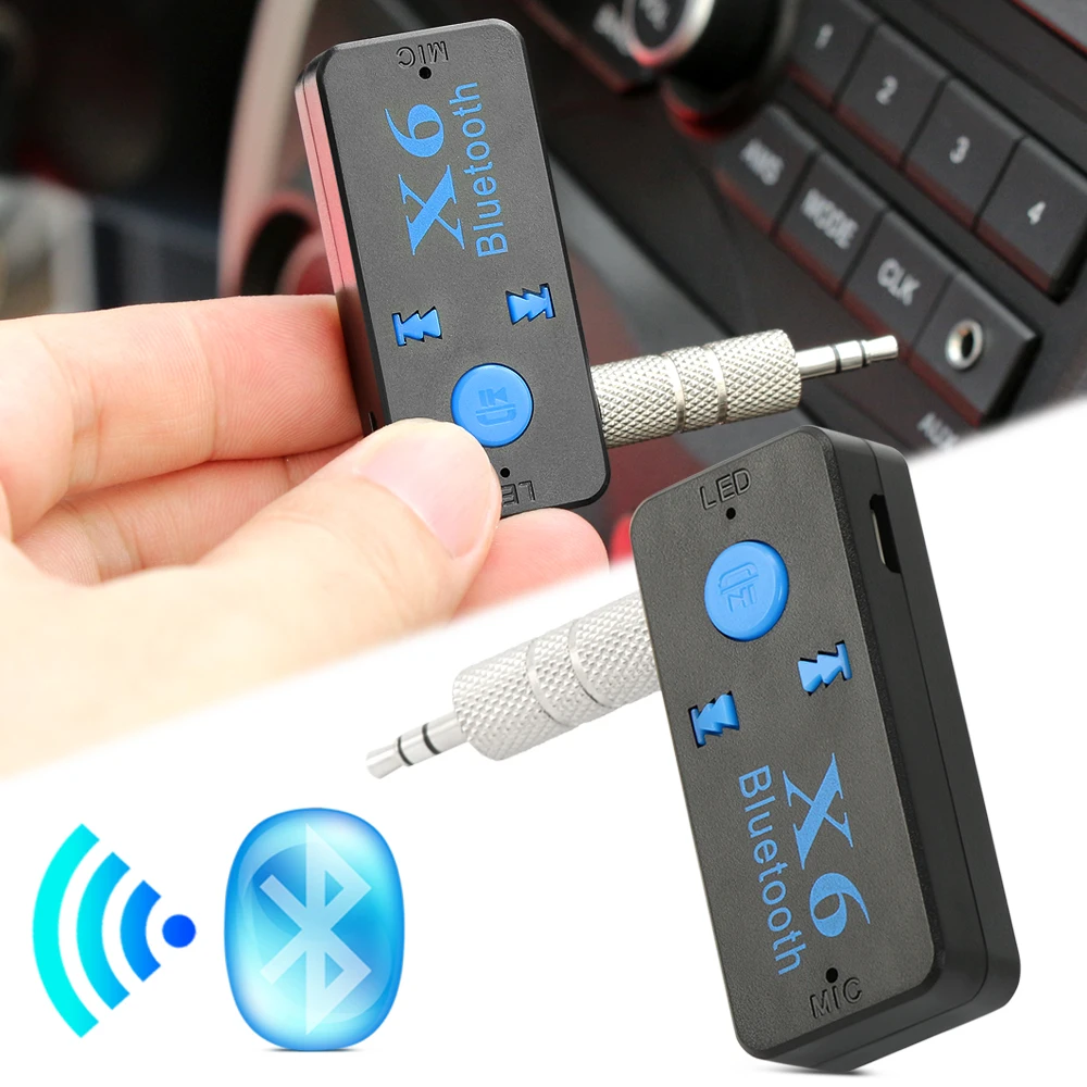 3 в 1 X6 USB беспроводной Bluetooth музыкальный аудиоприемник 5 мм разъем адаптер