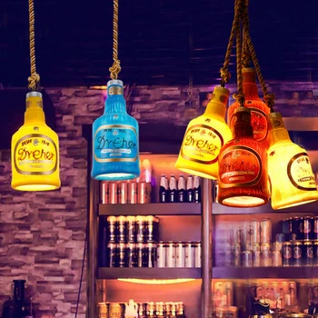Modern minimalist industrial style retro bar cafe LED chandelier Loft creative personality retro wine bottle decorative lights
Modern minimalist industrial style retro bar cafe LED chandelier Loft creative personality retro wine bottle decorative lights
