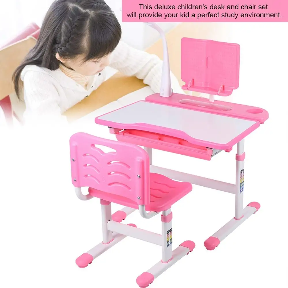 Pink Color Ergonomic Adjustable Children's Desk and Chair Set + Reading Stand + Eye Digital Alarm Clock
Pink Color Ergonomic Adjustable Children's Desk and Chair Set + Reading Stand + Eye Digital Alarm Clock