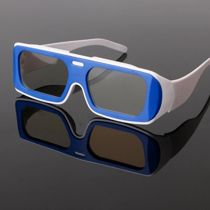 Dual Color Frame Circular Polarized Passive 3D Stereo Glasses For Real D 3D TV Cinema
