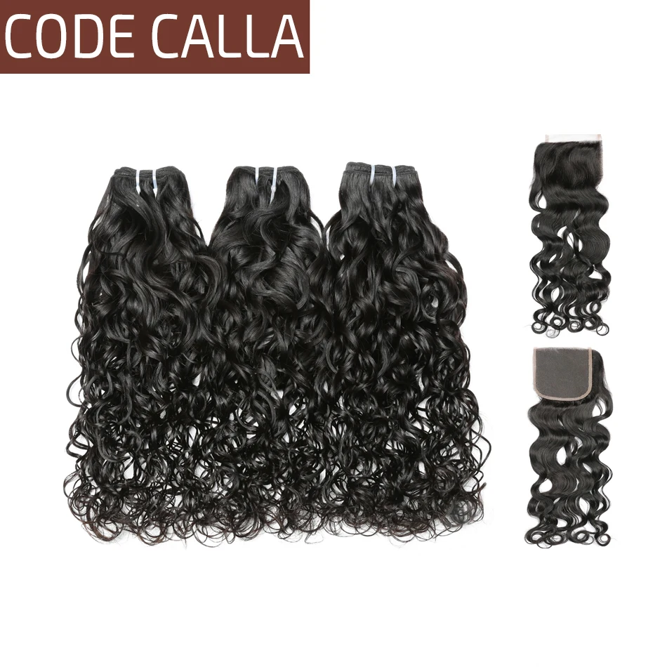 Code Calla Brazilian Water Wave 100% Unprocessed Raw Virgin Human Salon Hair Weave Bundles With Lace Closure Natural Color
Code Calla Brazilian Water Wave 100% Unprocessed Raw Virgin Human Salon Hair Weave Bundles With Lace Closure Natural Color