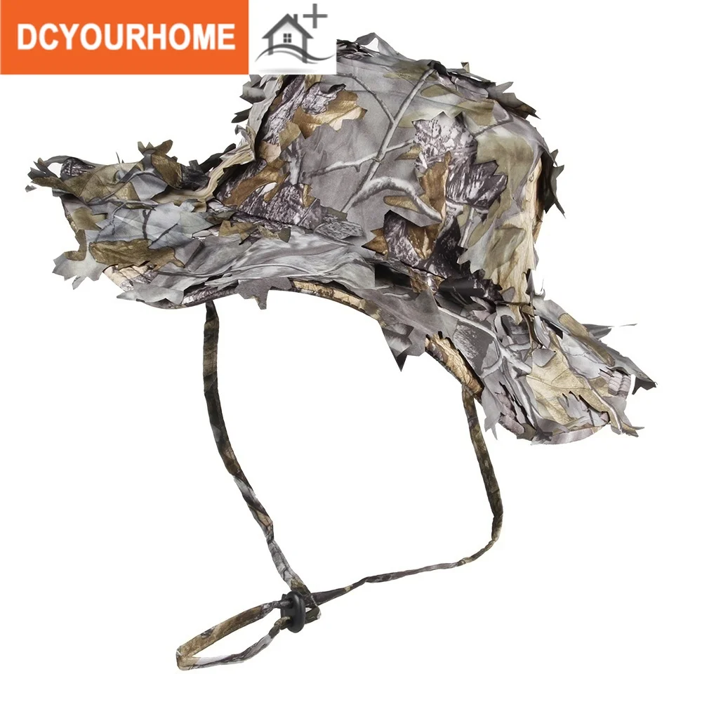 Bionic Camouflage Sun Hat Sunproof Bucket Hat Sniper Fishing Hiking