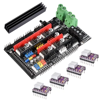 Upgraded Ramps 1.6 Plus Mainboard with 4Pcs DRV8825 Drivers Kit Base on Ramps 1.6/1.5/1.4 Control Board for 3D Printer Part 
Upgraded Ramps 1.6 Plus Mainboard with 4Pcs DRV8825 Drivers Kit Base on Ramps 1.6/1.5/1.4 Control Board for 3D Printer Part