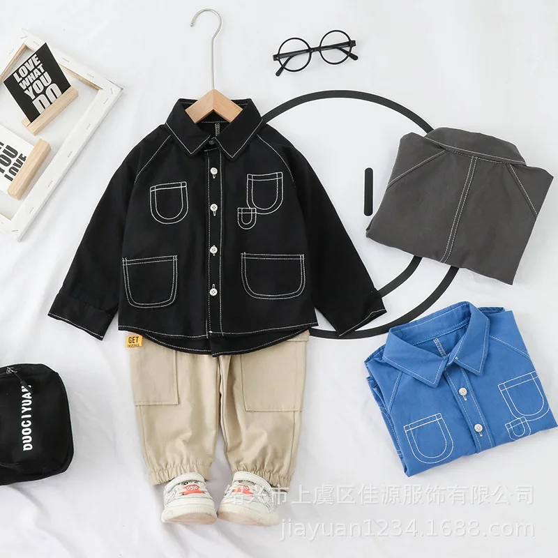 Spring New Style BOY'S 1-2-3-4-5-Year-Old Tatting Cotton Multi-pockets Shirt Casual Two-Piece Set
Spring New Style BOY'S 1-2-3-4-5-Year-Old Tatting Cotton Multi-pockets Shirt Casual Two-Piece Set