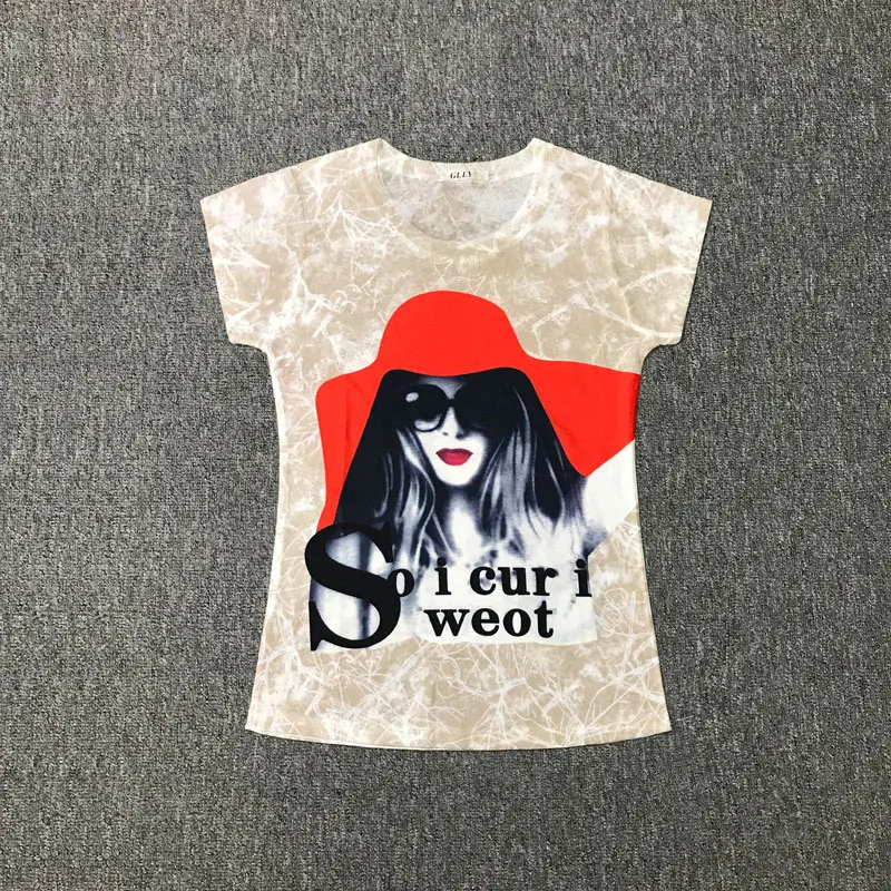 Women Summer Casual 2 piece set Vintage Print Ladies Short Sleeve Slim T-Shirt + Fashion Shorts Pants Suits Female