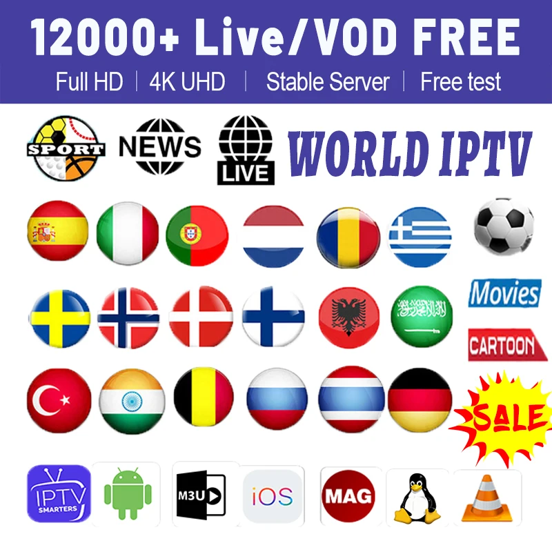 IPTV Sweden Spain Portugal IPTV Subscripton 1 Year Europe Nordic IPTV Italia Germany France Arabic Poland Turkey Dutch IP TV
IPTV Sweden Spain Portugal IPTV Subscripton 1 Year Europe Nordic IPTV Italia Germany France Arabic Poland Turkey Dutch IP TV